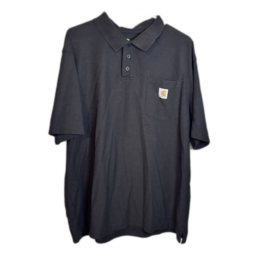 Carhartt K570 Black Polo Shirt Men’s XL Original Fit Workwear Pocket